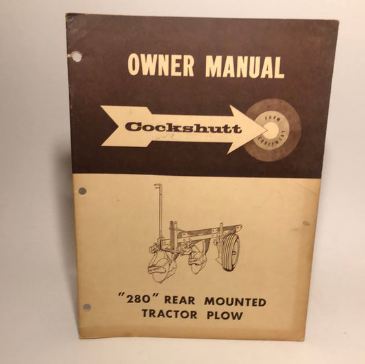 Cockshutt Owner Manual 280 Rear Mounted Tractor Plow