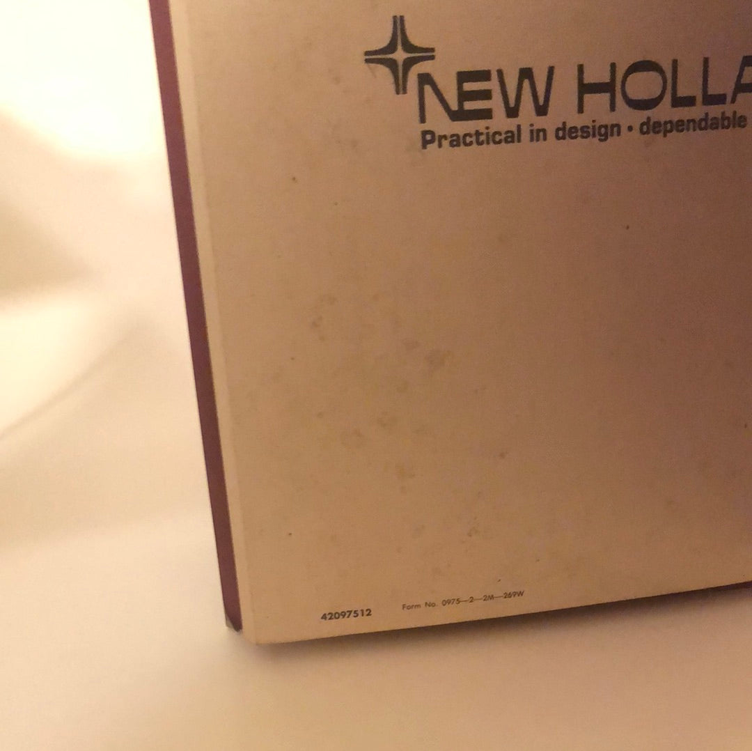 Sperry Rand New Holland Self-Propelled Combine Model 975 - Operator's Manual