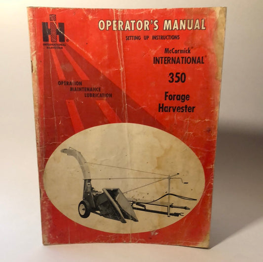 IH McCormick 350 Forest Harvester - Operator’s Manual