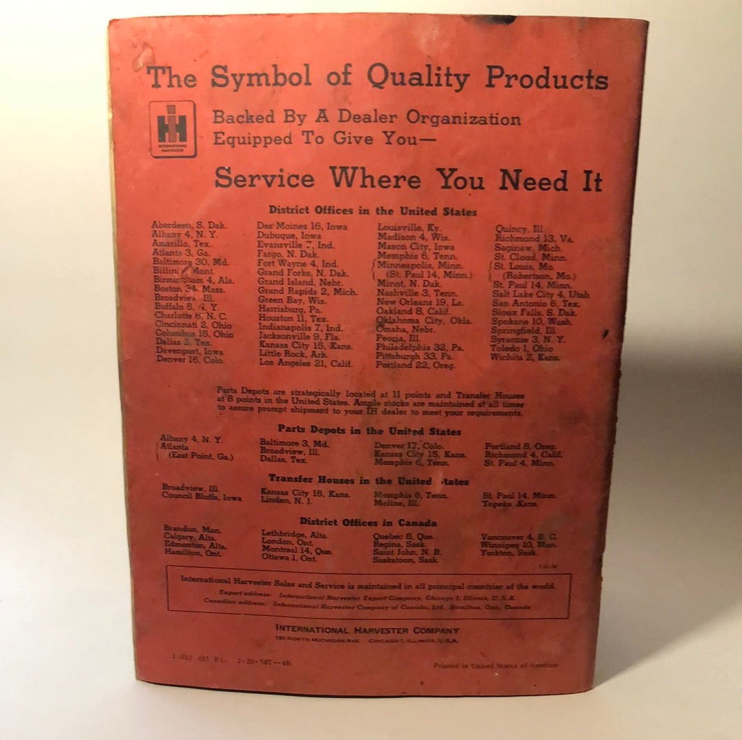 McCormick No 21 Farm Elevator - Operator’s Manual