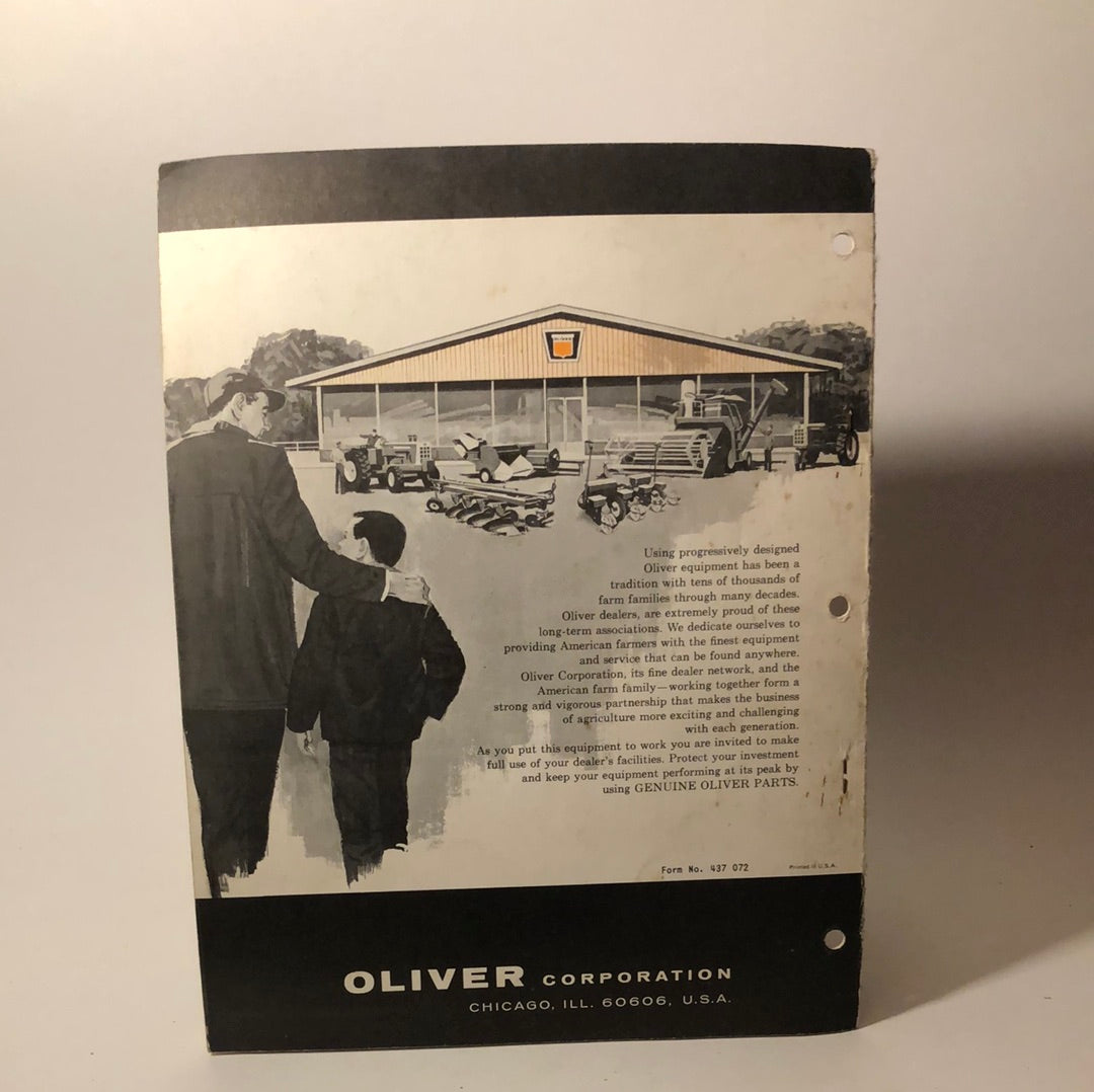 Oliver Operator's Manual 374 Cultivator Rear Mounted