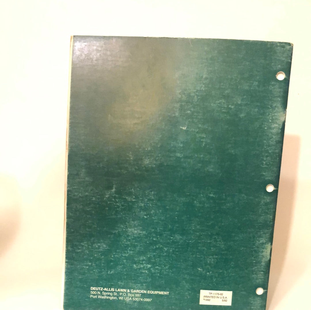 Deutz-Allis Lawn & Garden _ 512H & 612H Series Hydro Drive _ Parts Manual