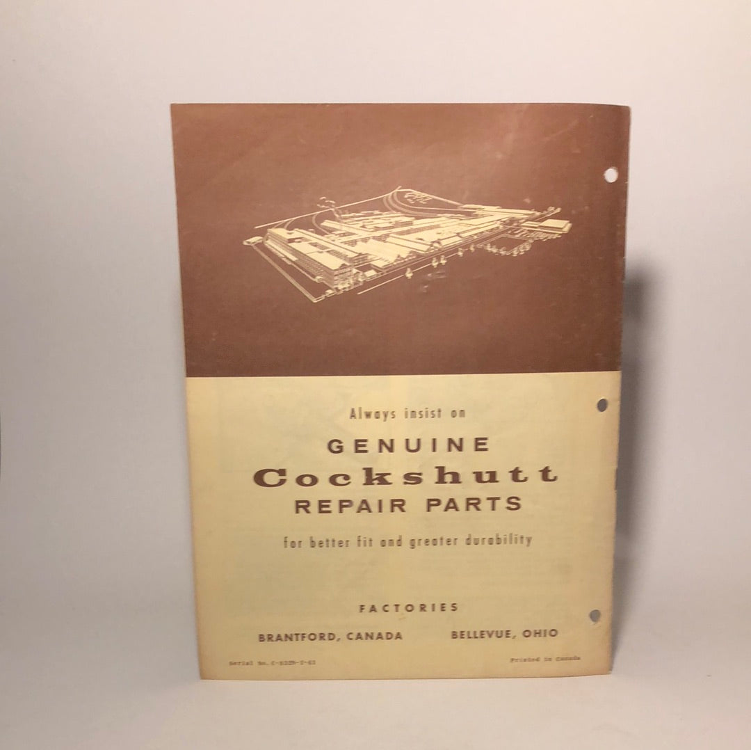 Cockshutt Setting Up & Operating Instructions 332 Mower