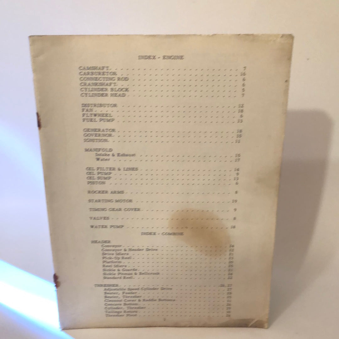 Allis-Chalmers Model E Self-propelled Gleaner Baldwin Combine_ Parts Illustrations