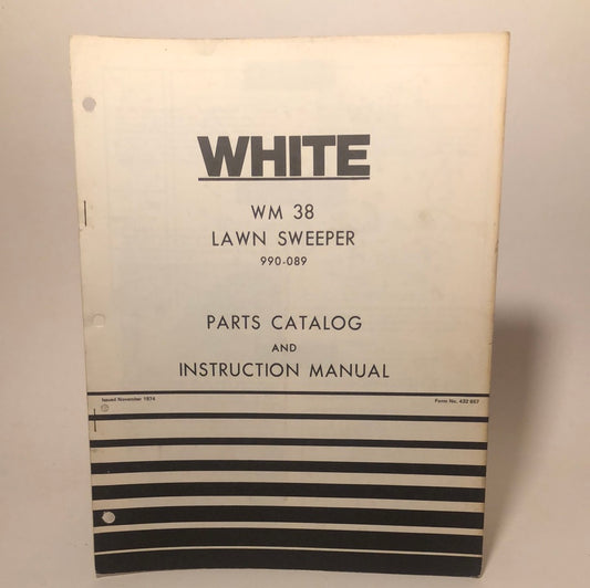 White WM 38 Lawn Sweeper Parts catalog & Instruction manual