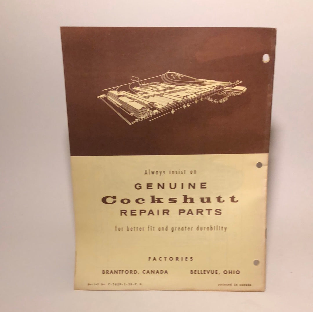 Cockshutt Parts List 330 Mower