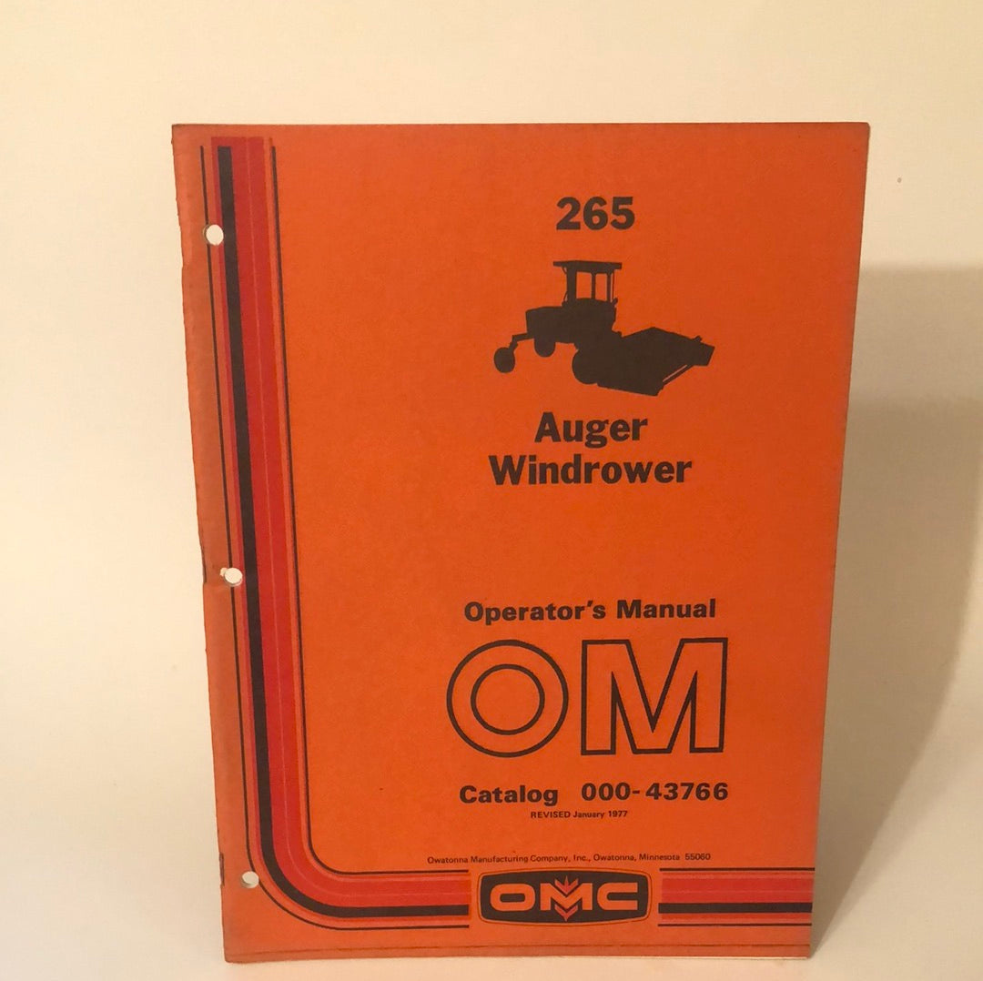 OMC 265 Auger Windrower - Operator's Manual