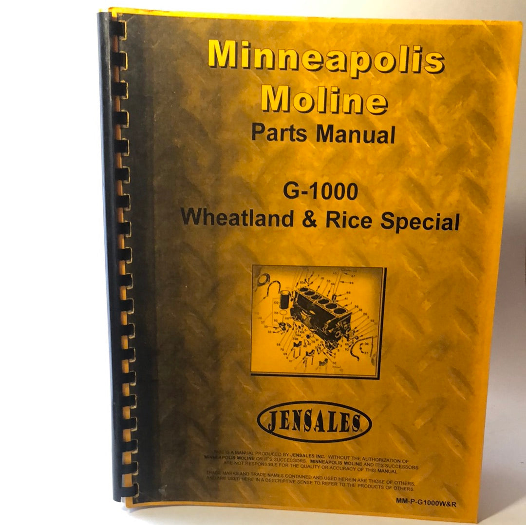 Jensales Minneapolis Moline - G-1000 Wheatland & Rice Special