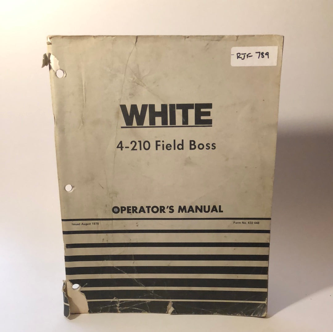 White 4-210 Field Boss - Operator’s Manual