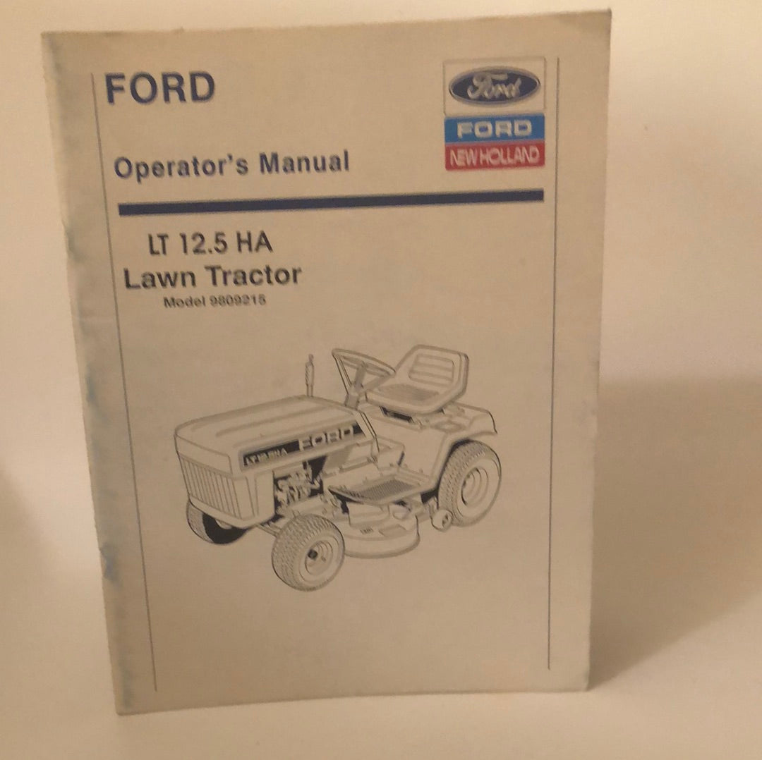 Ford LT 12.5 HA Lawn Tractor Manual