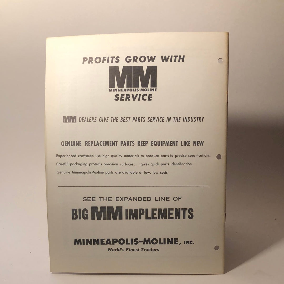 Minneapolis Moline - Model MHD Mulch Hoe Press Drill - Repair Catalog