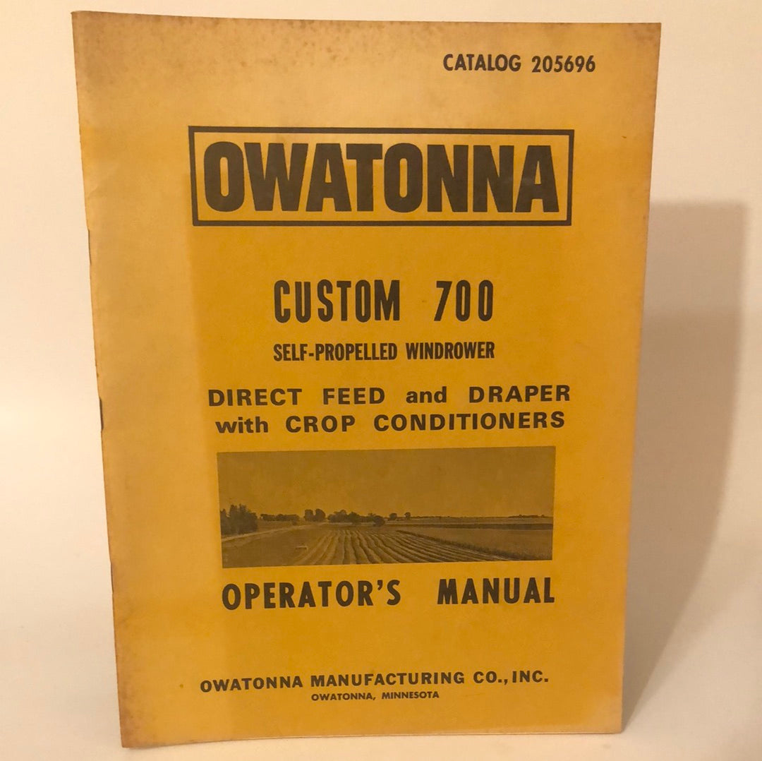 OMC Custom 700 Self-Propelled Windrower - Operator's Manual