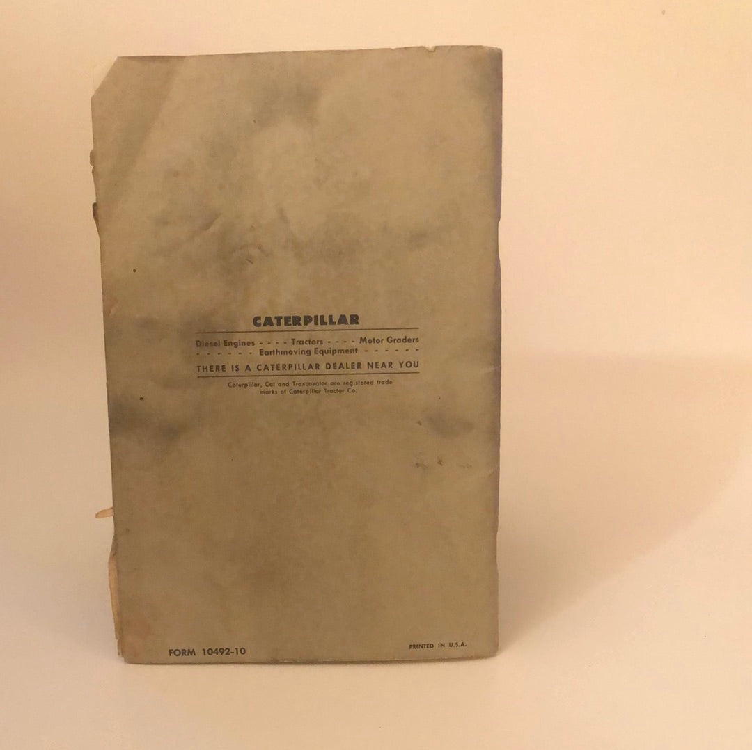 Caterpillar No 12 Motor Grader - Operation & Maintenance Instructions