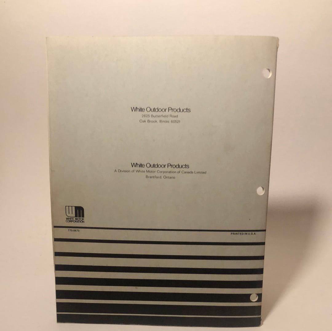 White Yard Boss LGT-1110 & LGT-1610 Parts catalog & Instruction manual