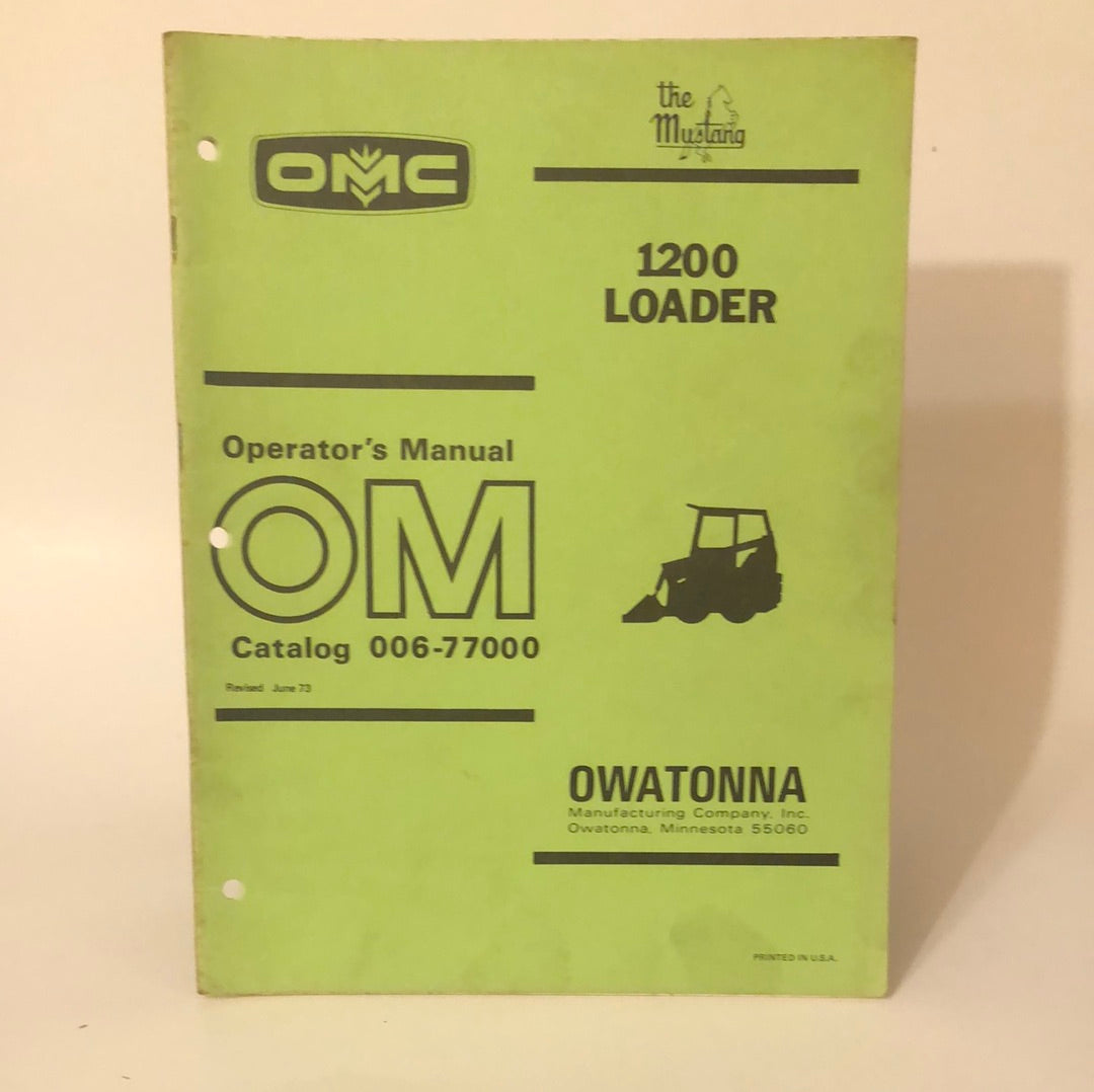 OMC 1200 Loader - Operator's Manual