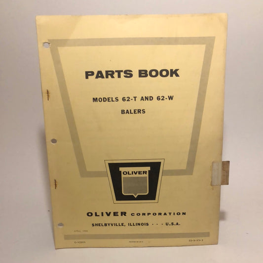 Oliver - Models 62-T and 62-W Balers