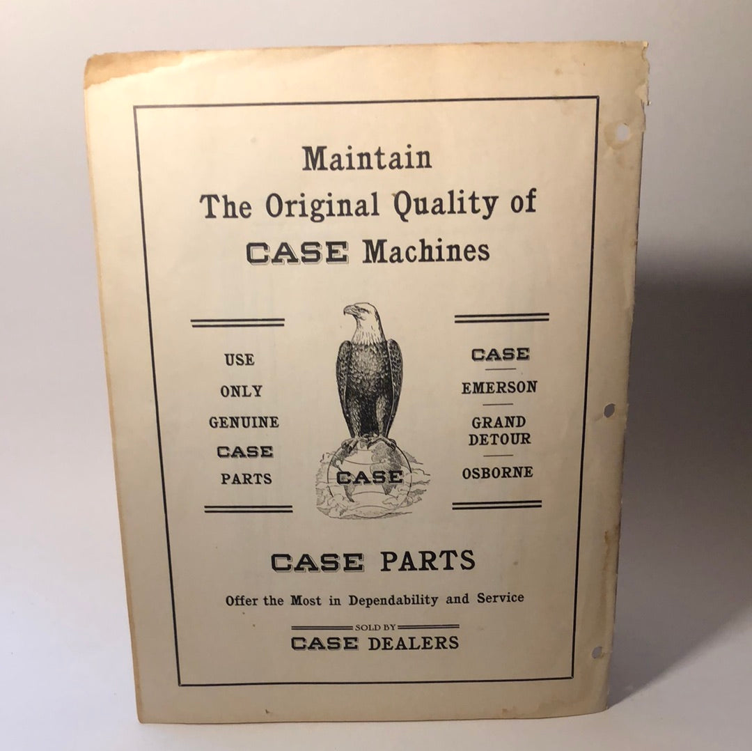 Case - parts list no. A384 - No 16 Hay Loader & gleaning attachment