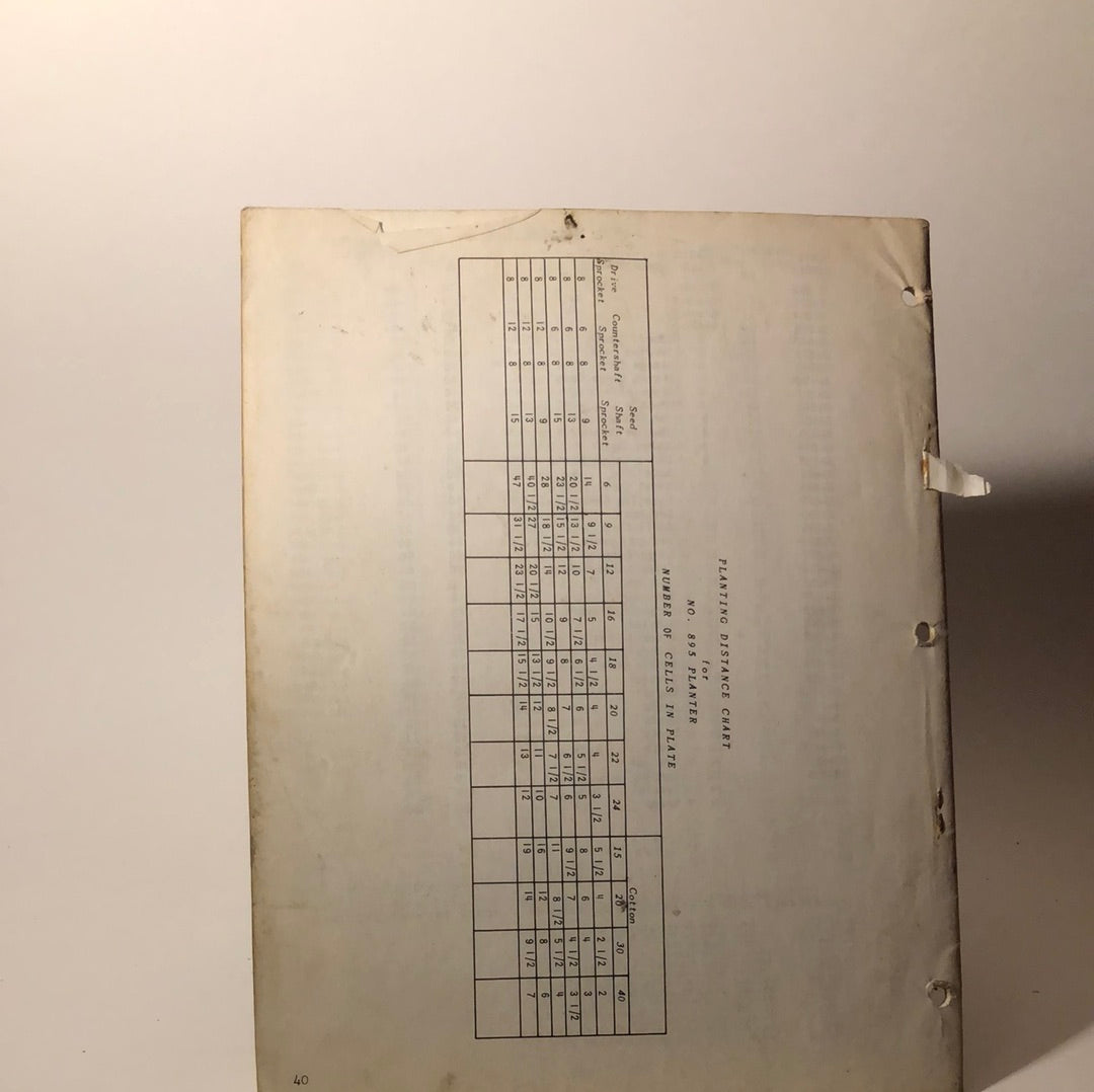 Oliver Parts Book No 895 Planter & Planter Attachments