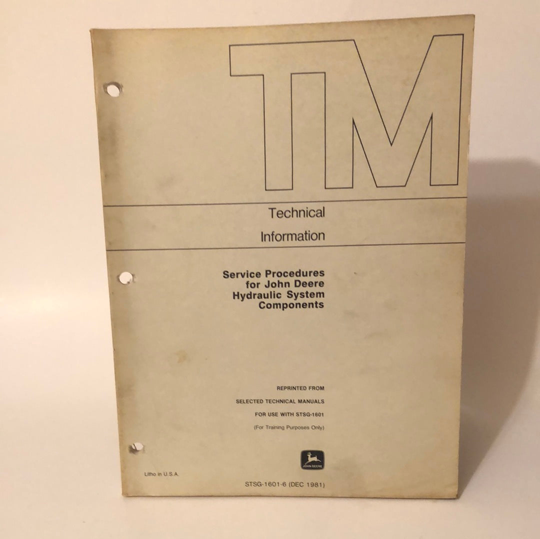 John Deere Hydraulic System Components (Service Procedures) _ Technical Manual