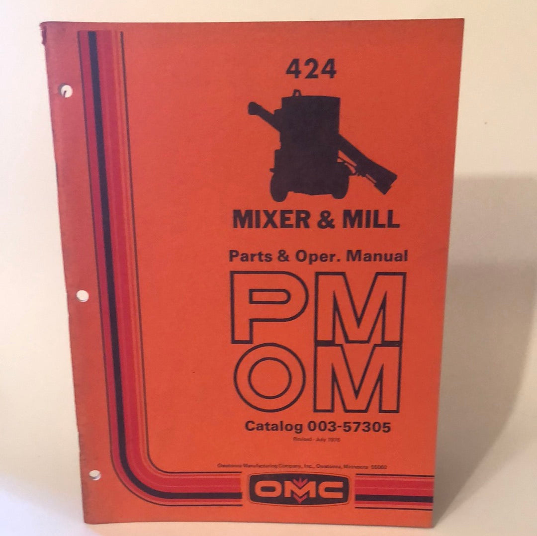 OMC - 424 Mixer & Mill - Parts & Operator's Manual