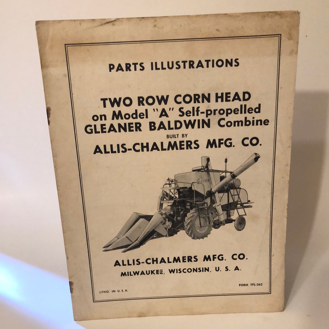 Allis-Chalmers Model A Self-propelled Gleaner Baldwin Combine_ Parts Illustrations