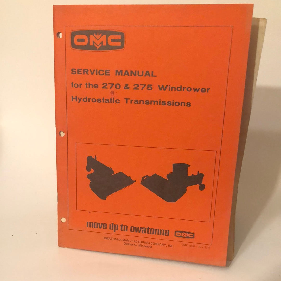 OMC - 270 & 275 Windrower Hydrostatic Transmissions - Service Manual