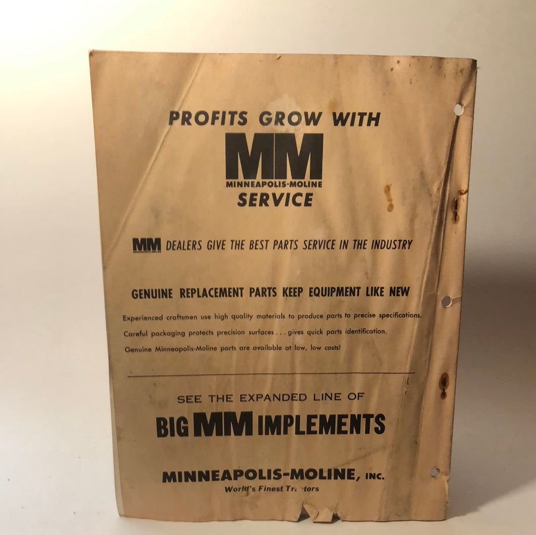 Minneapolis Moline - S800, S900, SR800 & SR900 Semi-Mounted Plows - Operator's Manual