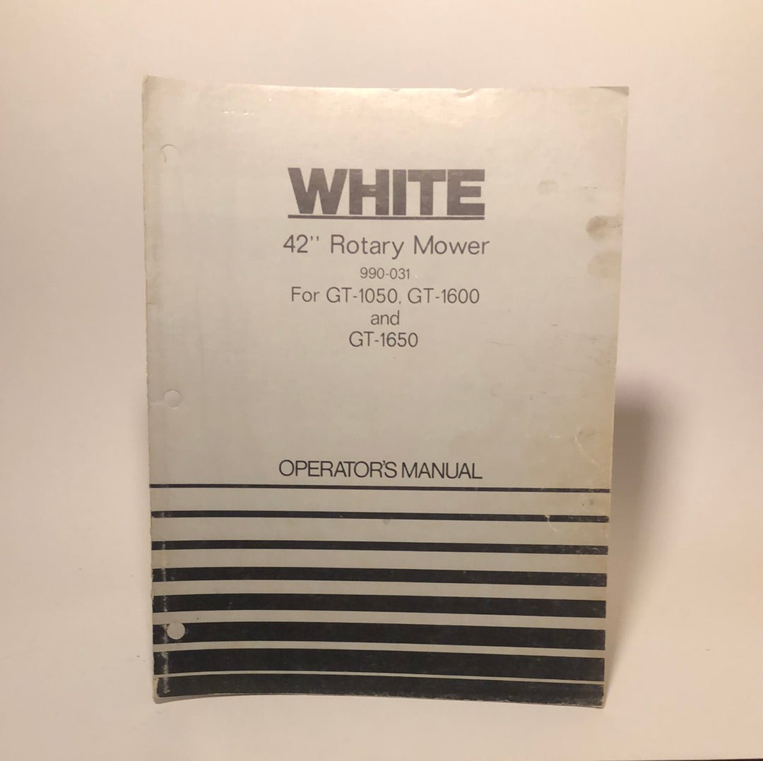 White 42” Rotary Mower operator’s manual