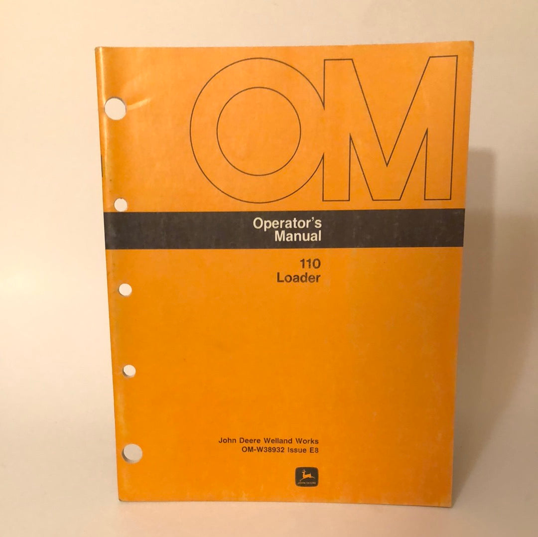 John Deere _ 110 Loader _ Operator's Manual OM-W38932 E8
