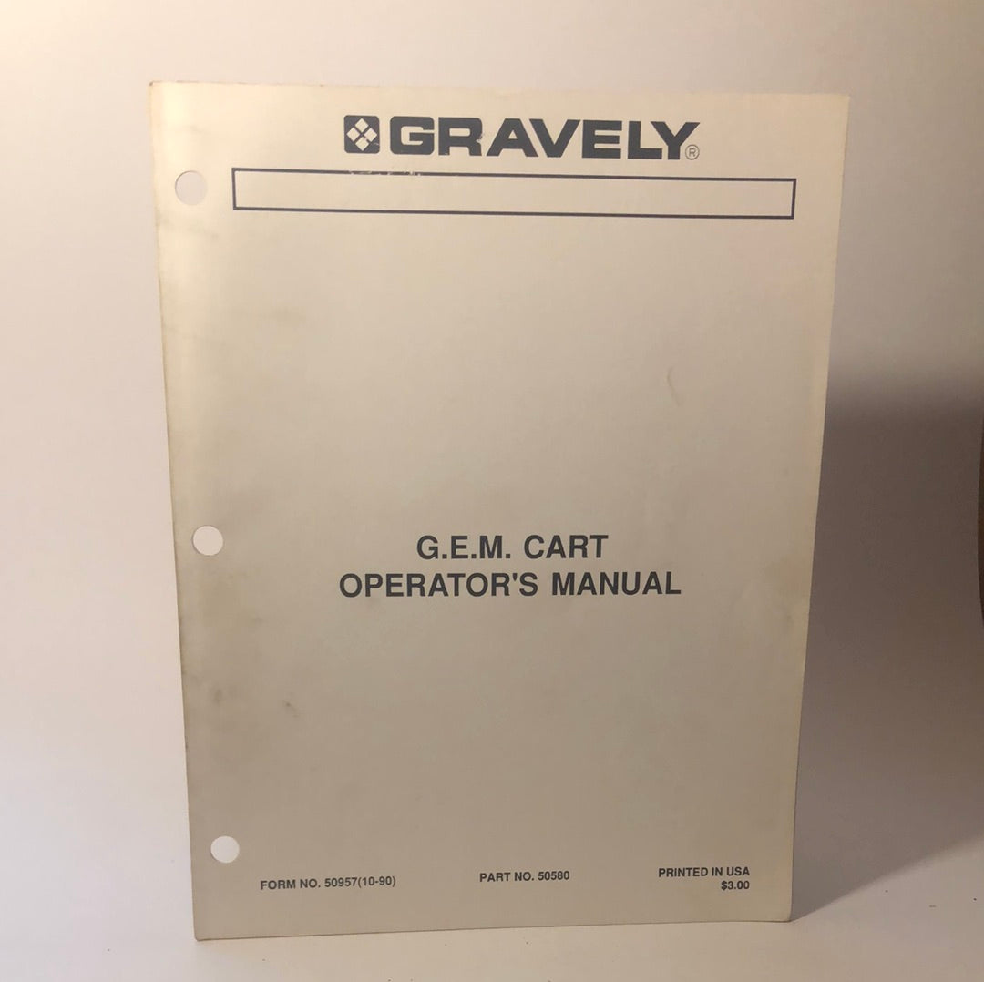 Gravely - G.E.M. Cart Operator’s Manual
