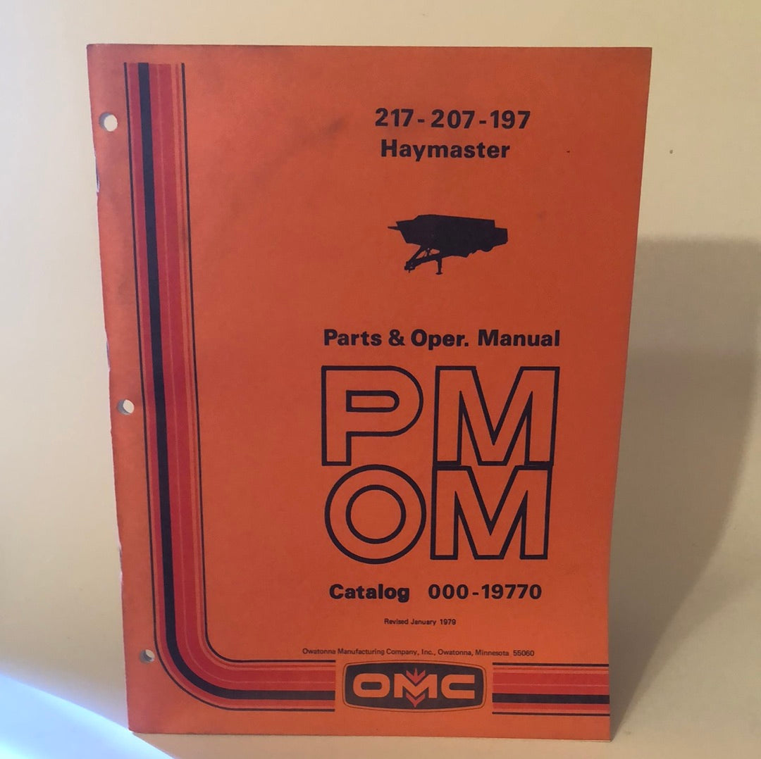 OMC - 217 - 207 - 197 Haymaster - Parts & Operator's Manual