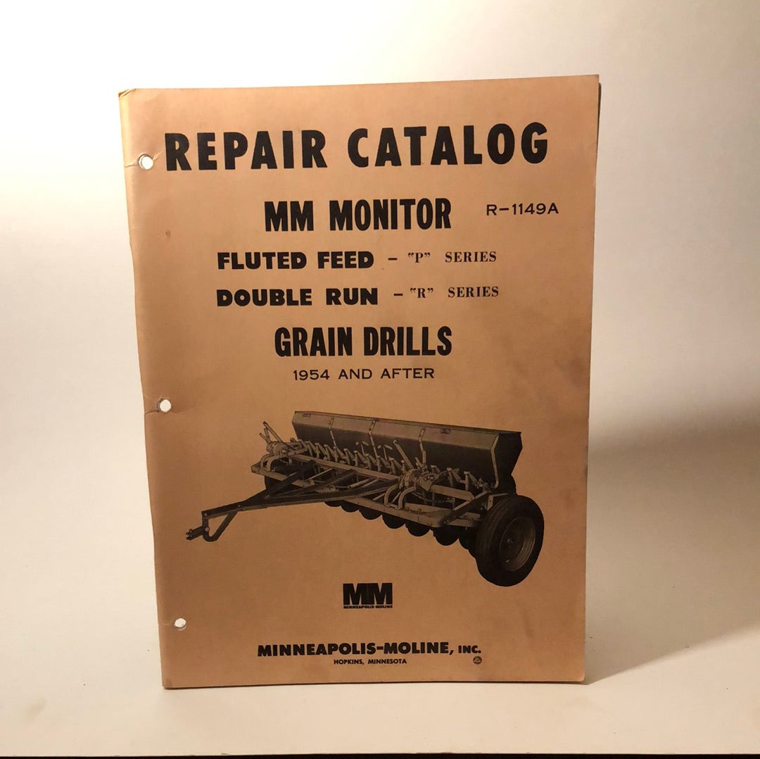 Minneapolis Moline - MM Monitor Fluted Feed P series & Double Run R series Grain Drills - Repair Catalog