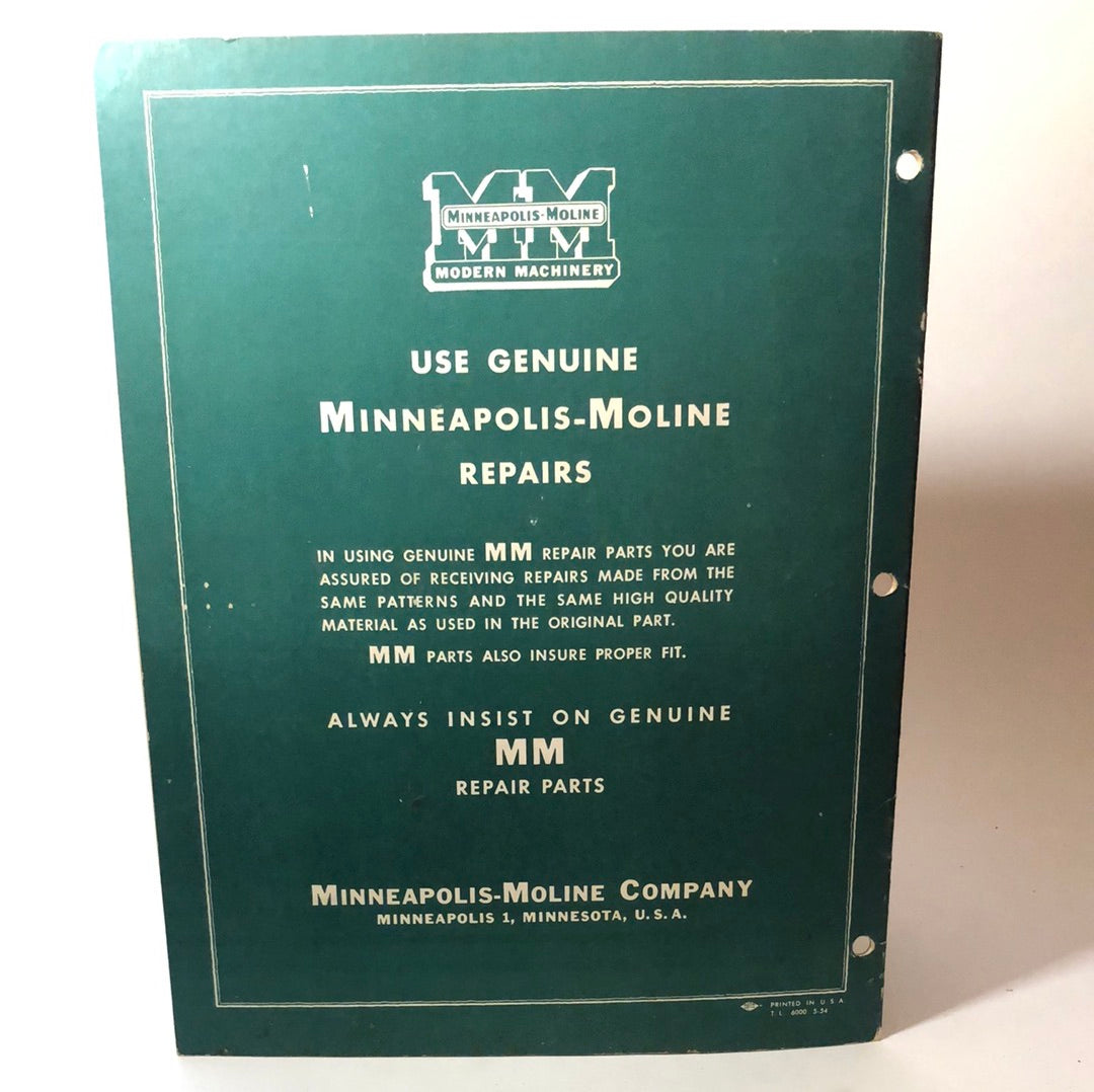 Minneapolis Moline - 3 Point Hitch Mower - Operator's Manual
