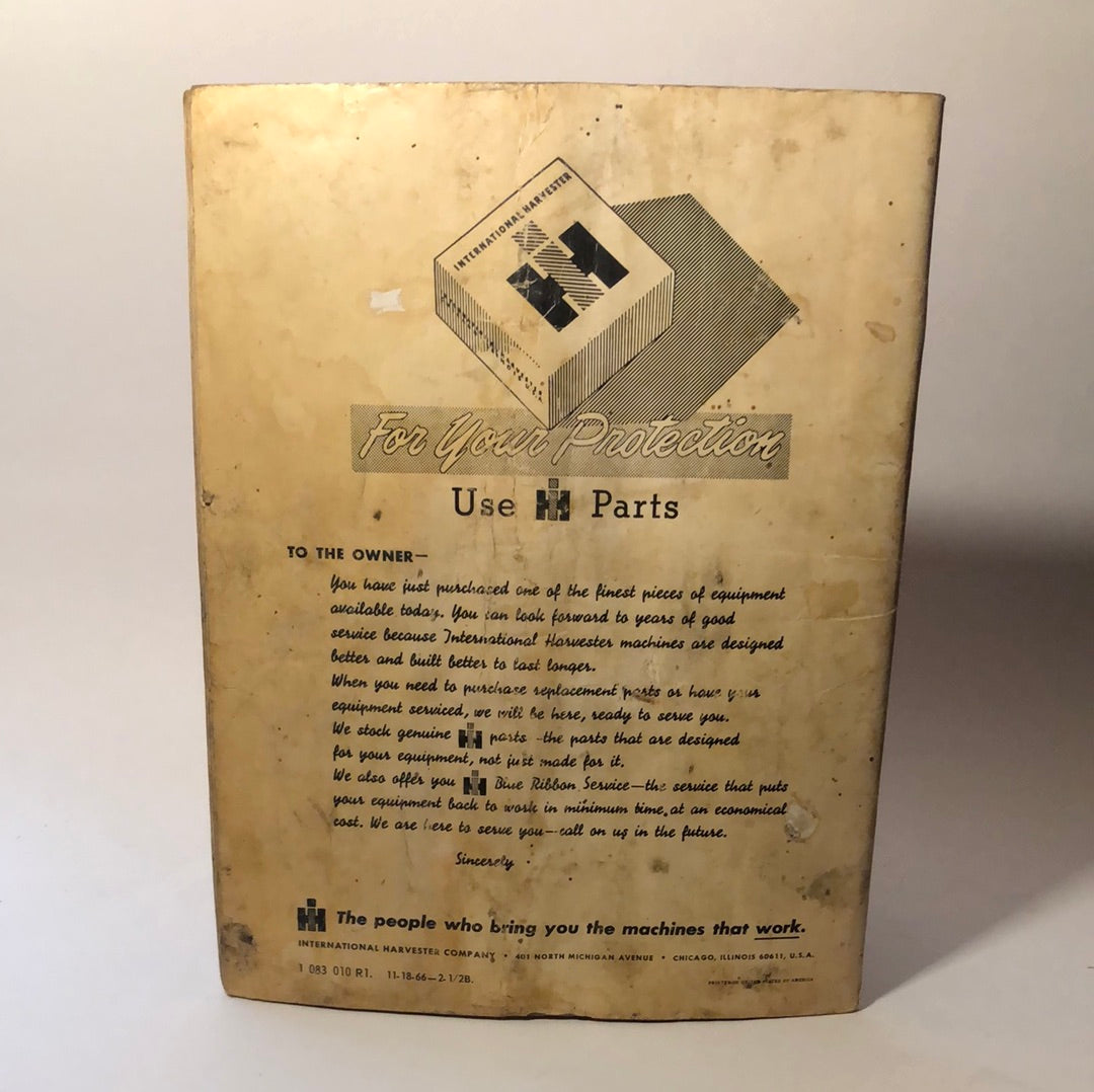 IH McCormick 350 Forest Harvester - Operator’s Manual