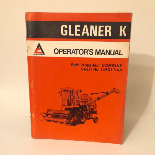 Allis-Chalmers Gleaner K Self-propelled Combine _ Operators Manual