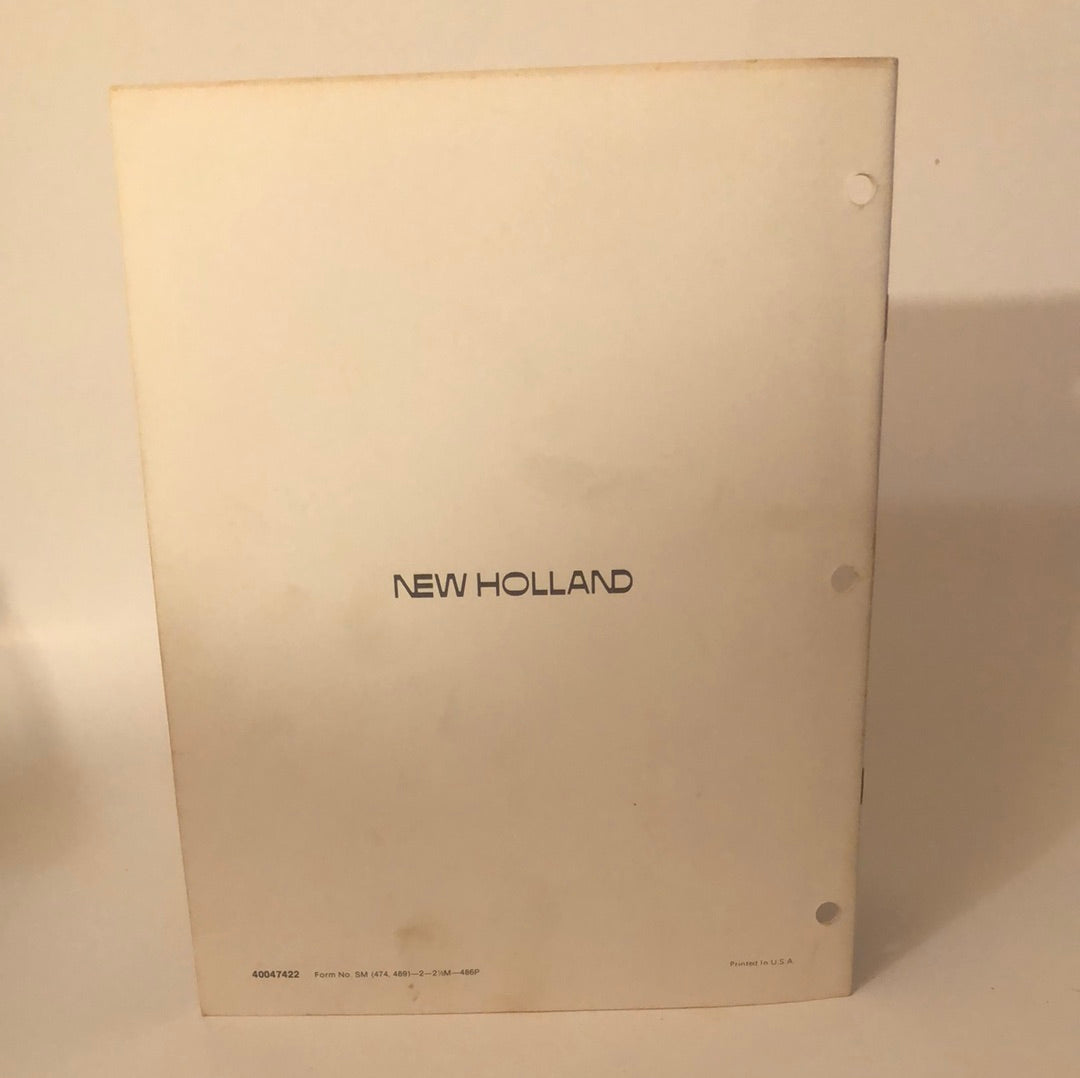 New Holland - Haybine Mower-Conditioner 474 & 489 - Service Manual