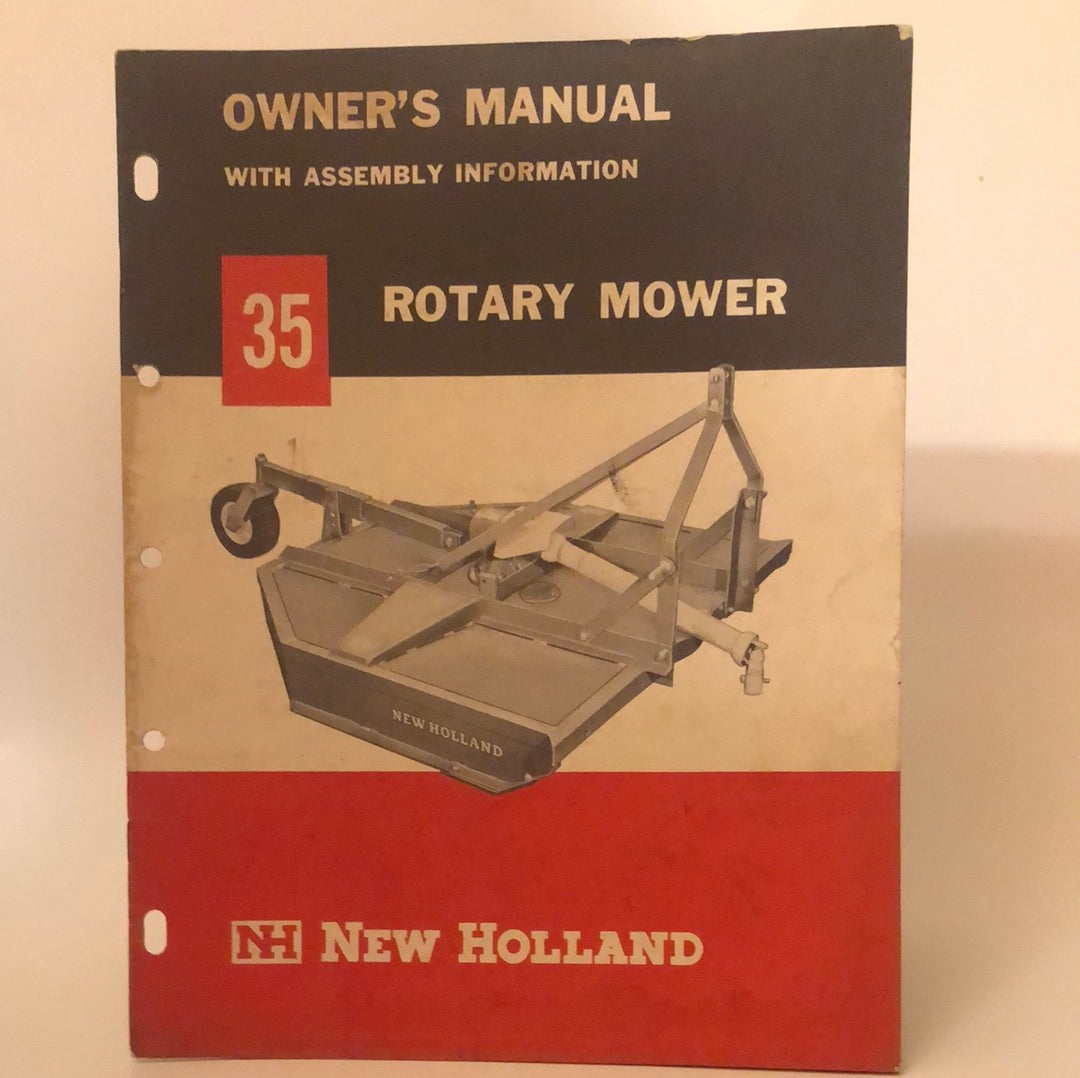 New Holland - 35 Rotary Mower - Owner's Manual w/Assembly Information