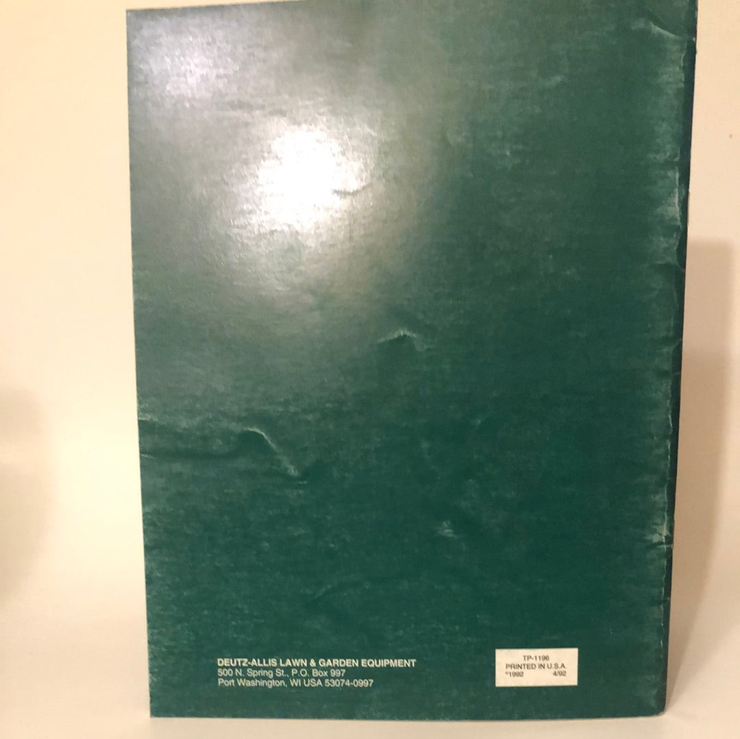 Deutz-Allis Lawn & Garden _ 512G Series _ Parts Manual