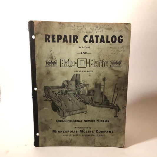 Minneapolis Moline - Bale-O-Matic pickup hay baler - Repair Catalog