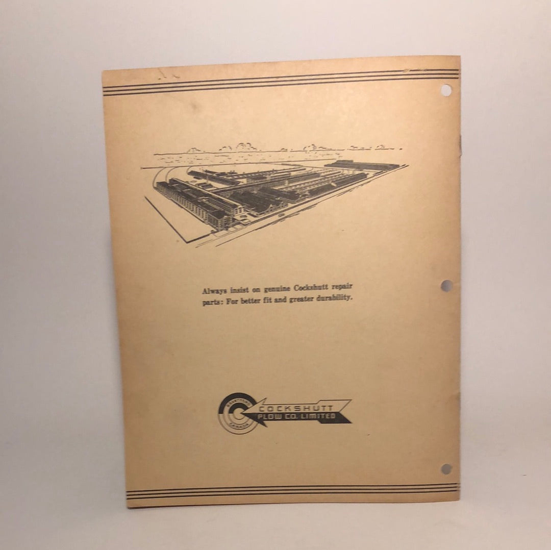 Cockshutt Setting Up & Operating Instructions 113A Adjustable 10” & 12” and 112B Adjustable 12” & 15”