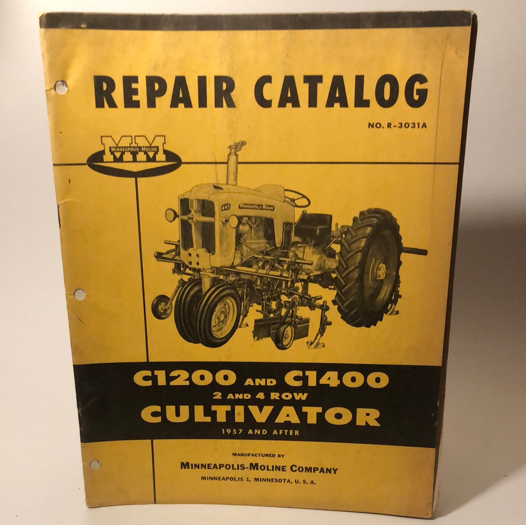 Minneapolis Moline - C1200 & C1400 (2 and 4 Row) Cultivator - Repair Catalog
