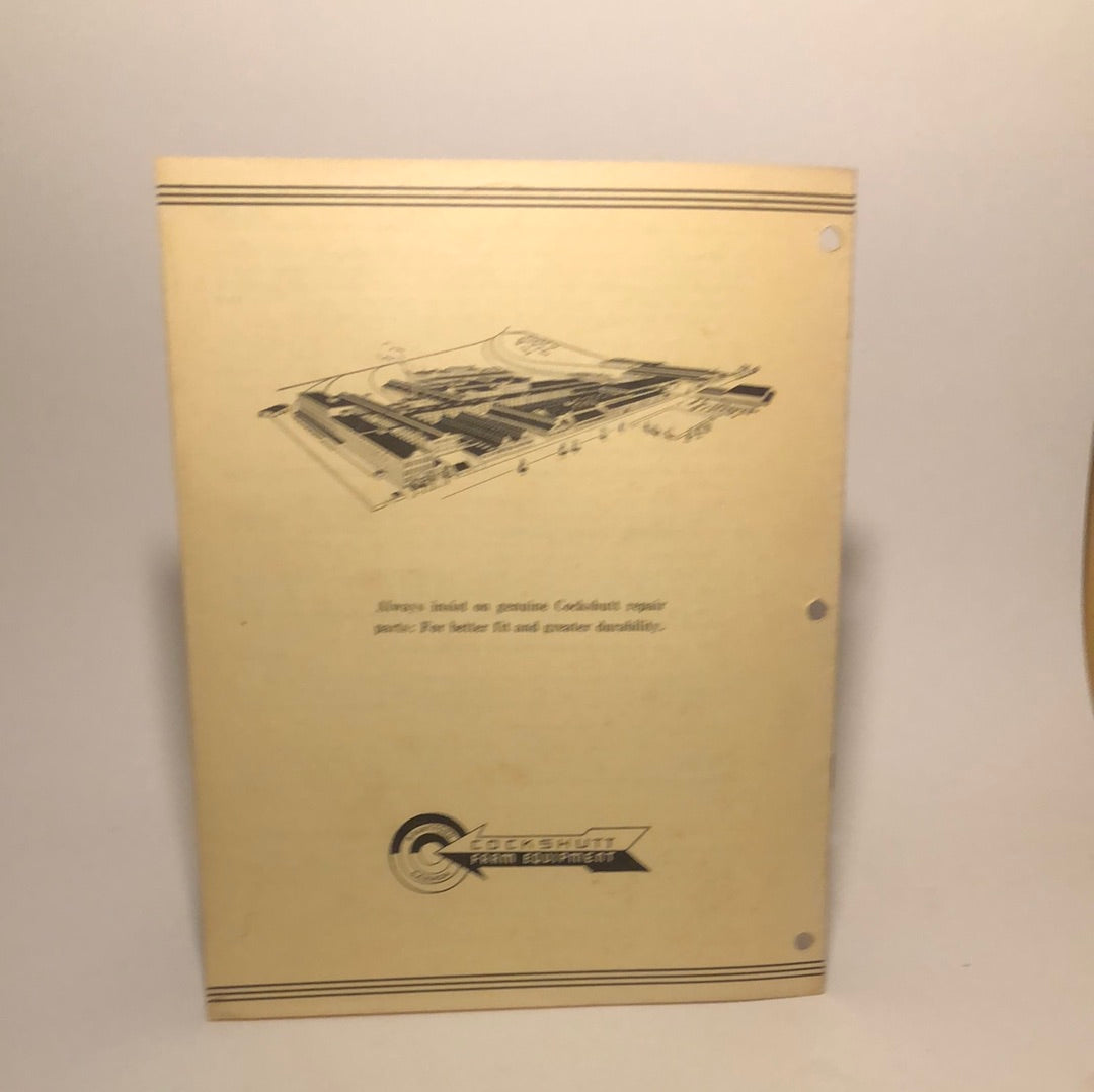 Cockshutt Setting Up & Operating Instructions 122 Tractor Plow