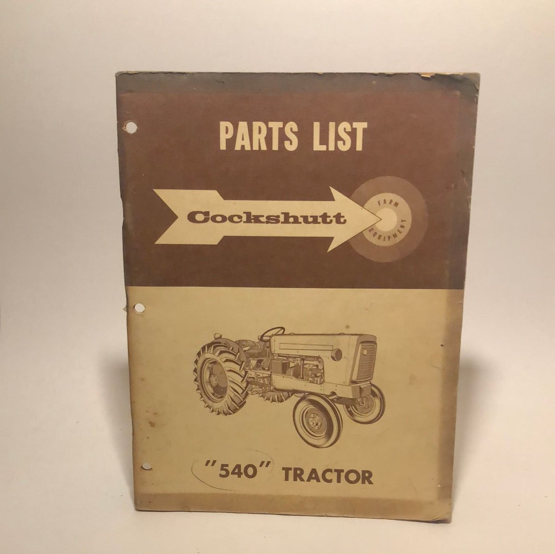 Cockshutt “540” Tractor parts list