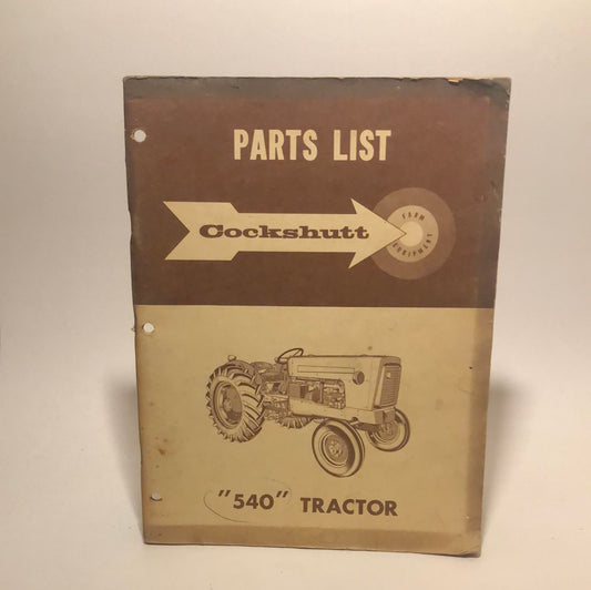 Cockshutt “540” Tractor parts list