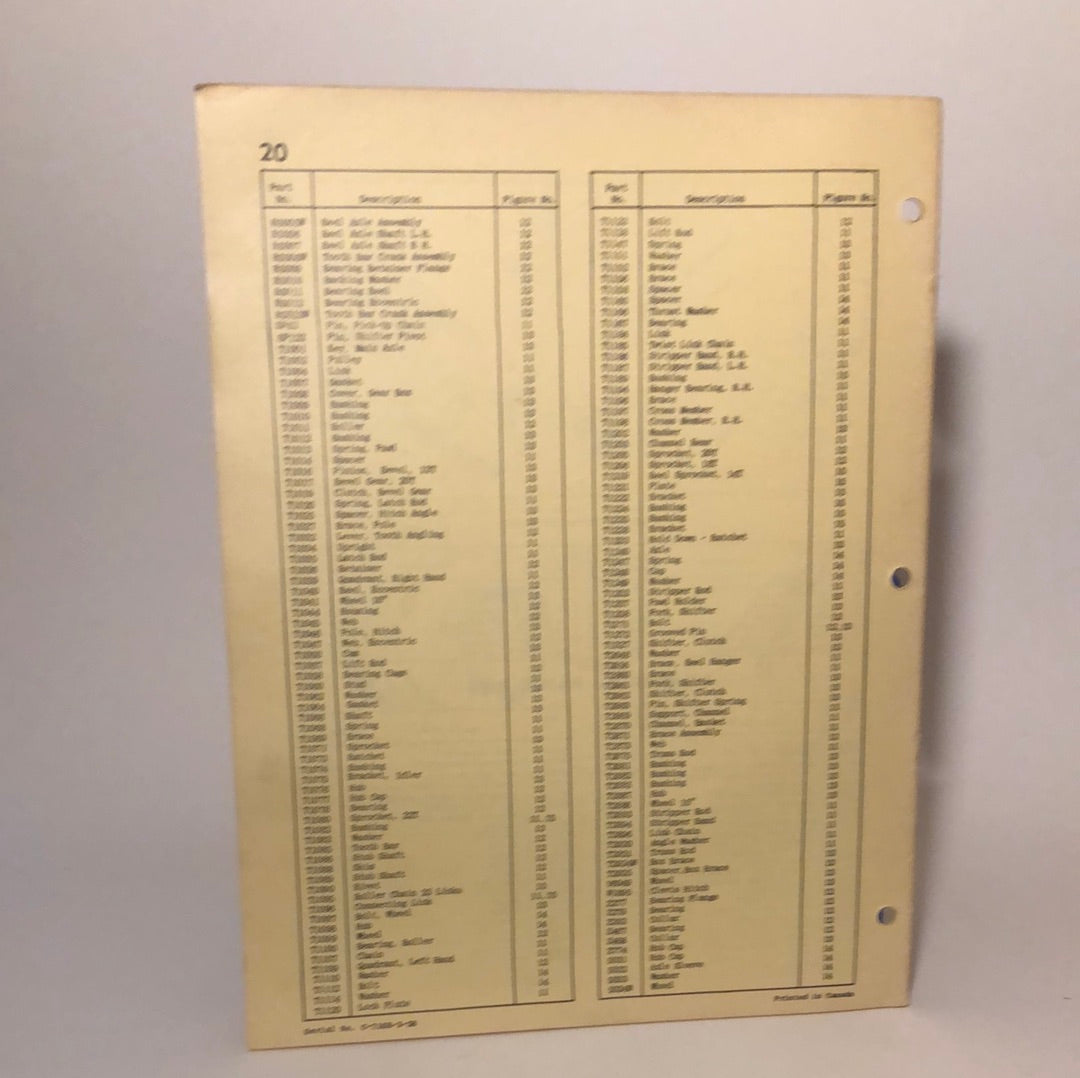 Cockshutt Owner Manual 310 Side Delivery Rake