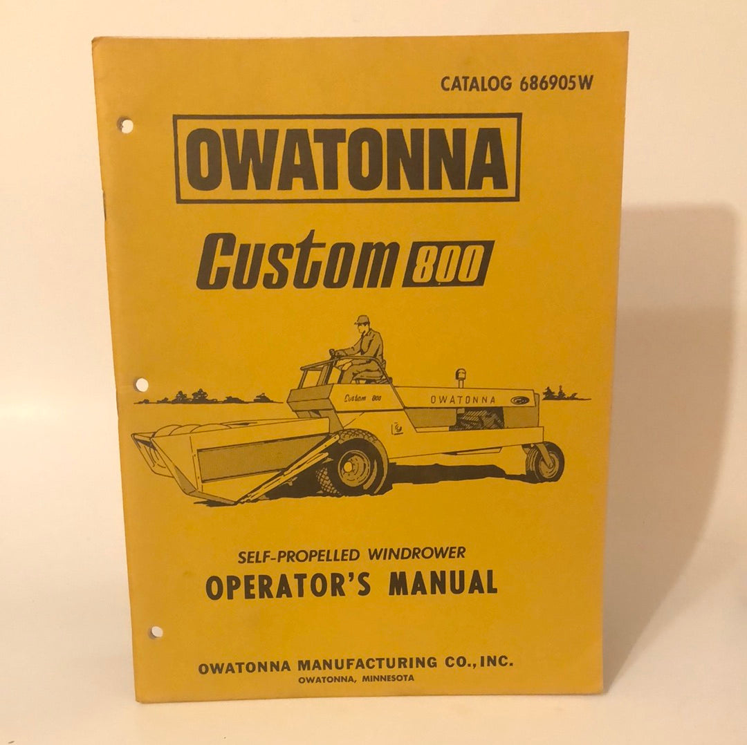 OMC Custom 800 Self-Propelled Windrower - Operator's Manual