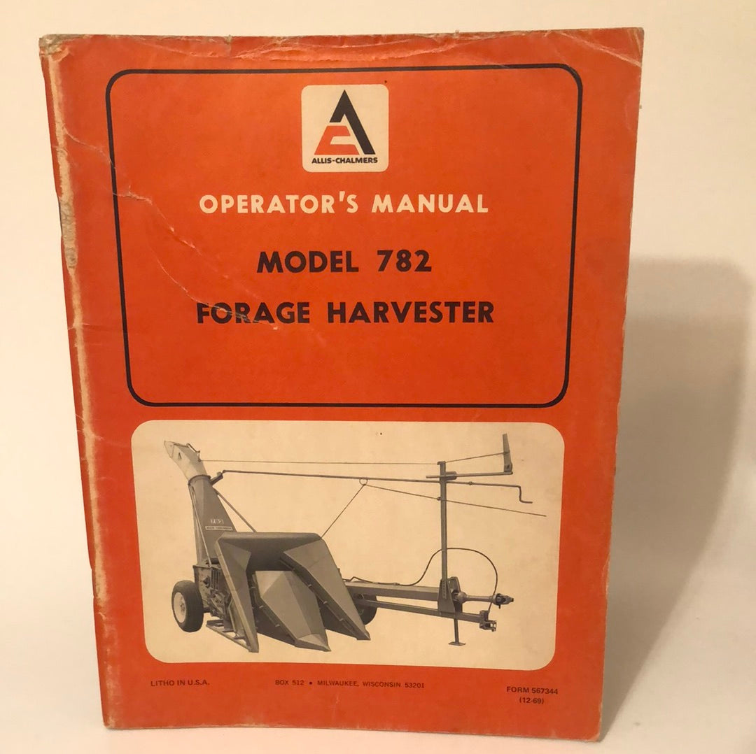 Allis-Chalmers Model 782 Forage Field Harvester _ Operators Manual