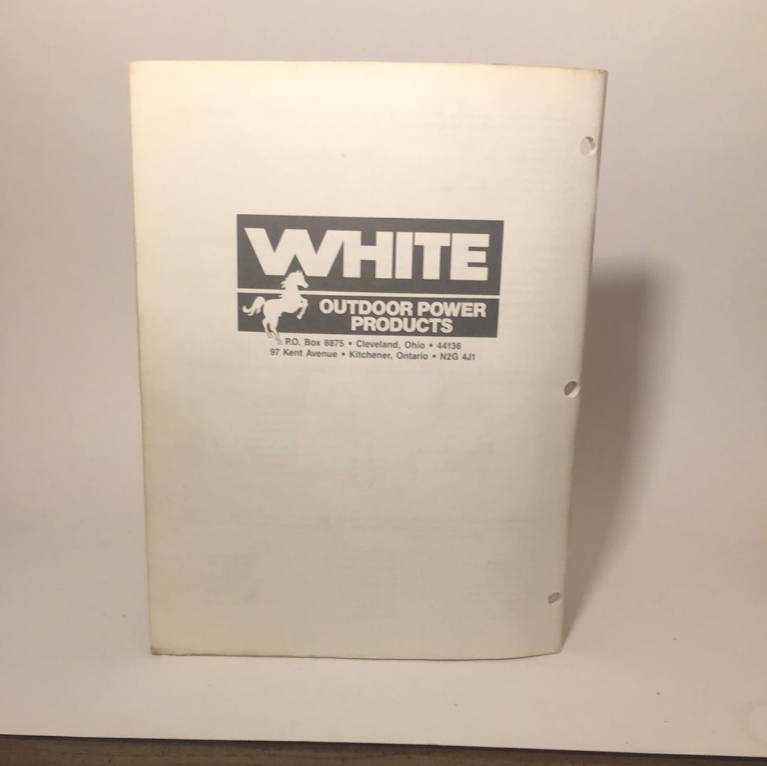 White 1987 parts list Outdoor Power Products