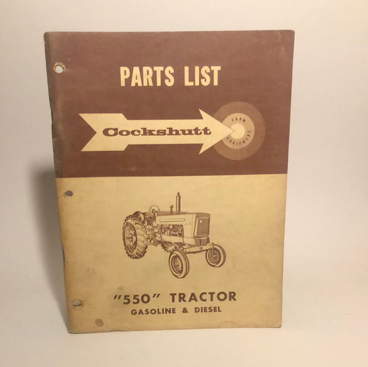 Cockshutt “550” Tractor Gasoline & Diesel parts list