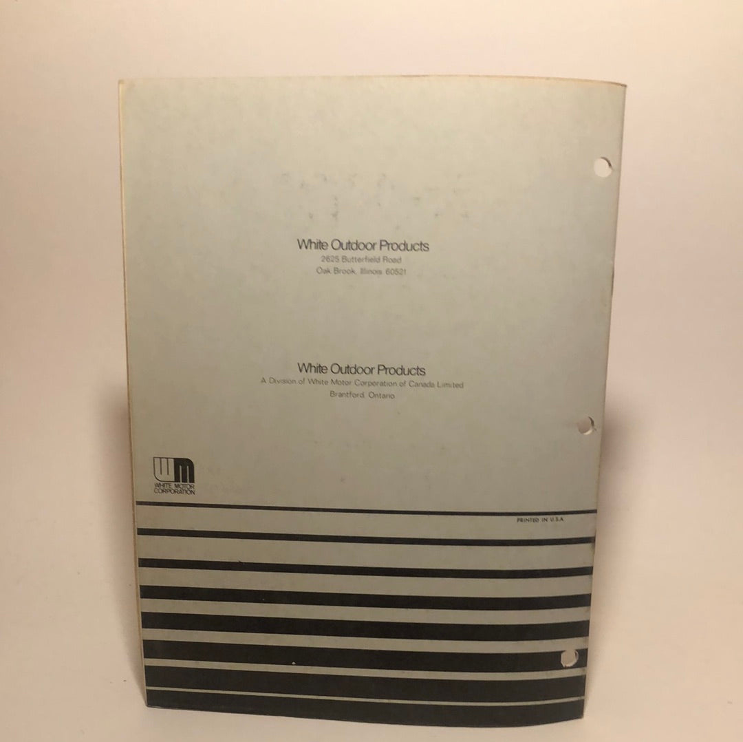 White Boss T-800 Rear Bagger Parts catalog & Instruction manual